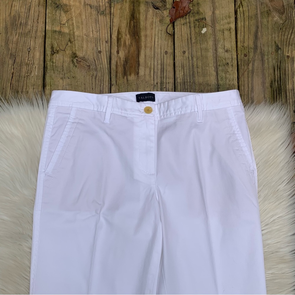Talbots White Relaxed Chino Pants - Picture 3 of 9